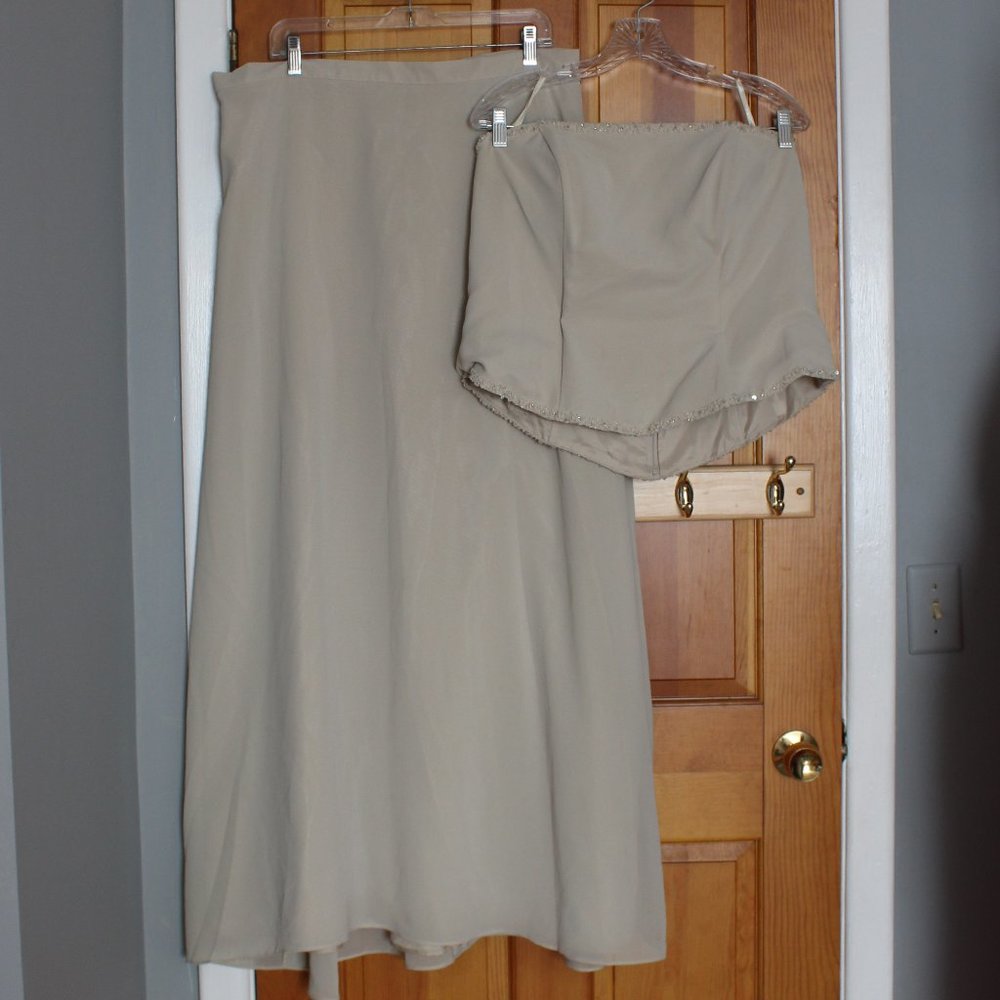 Impression Beaded Trim Formal Skirt Set